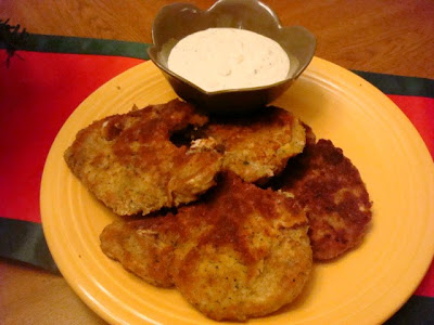 with the sauce alongside.