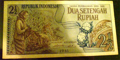 seri 2,5 rupiah tahun 1961