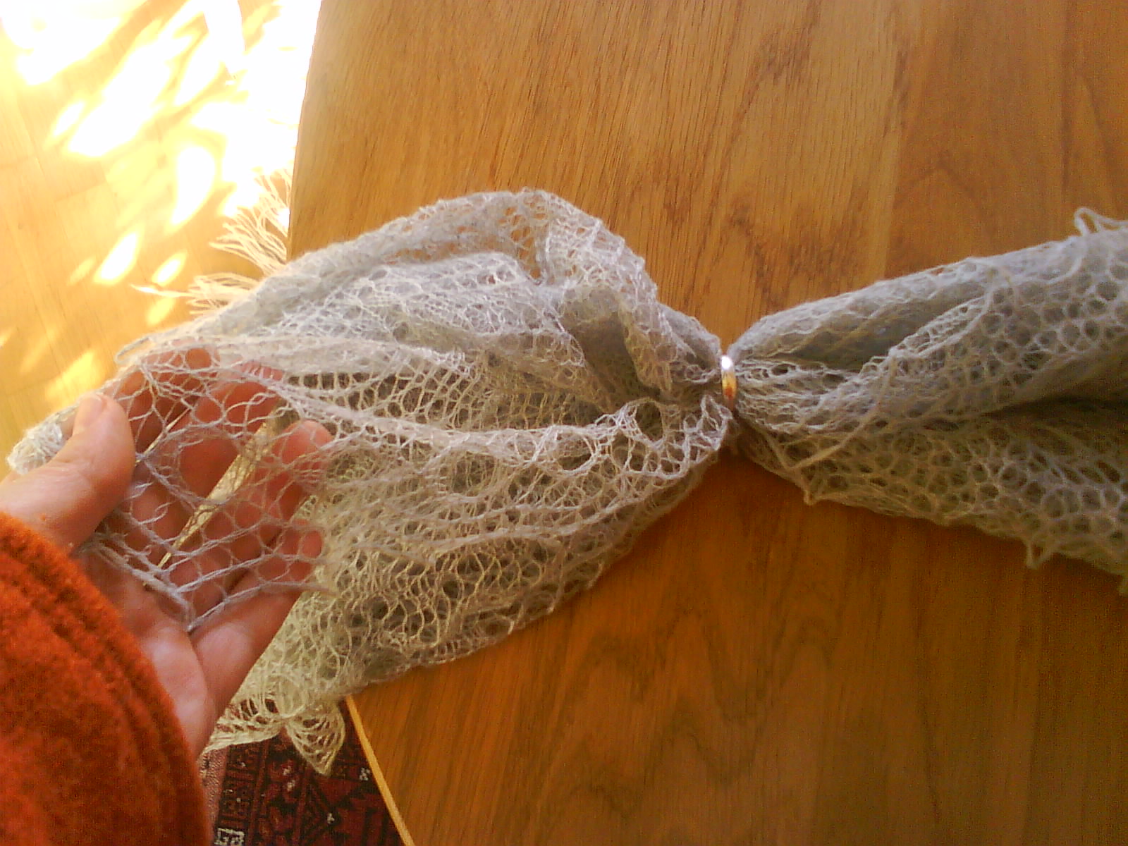 Things I love to make My first ring shawl