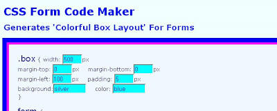 CSS Form Code Maker