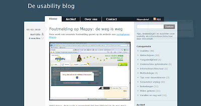 De Usability blog