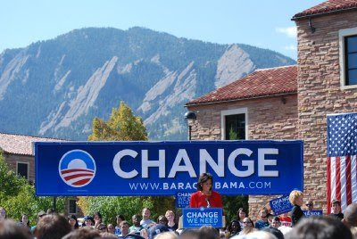 Michelle Obama at a rally in Boulder, Colorado Michelle Obama at a rally in Boulder, Colorado