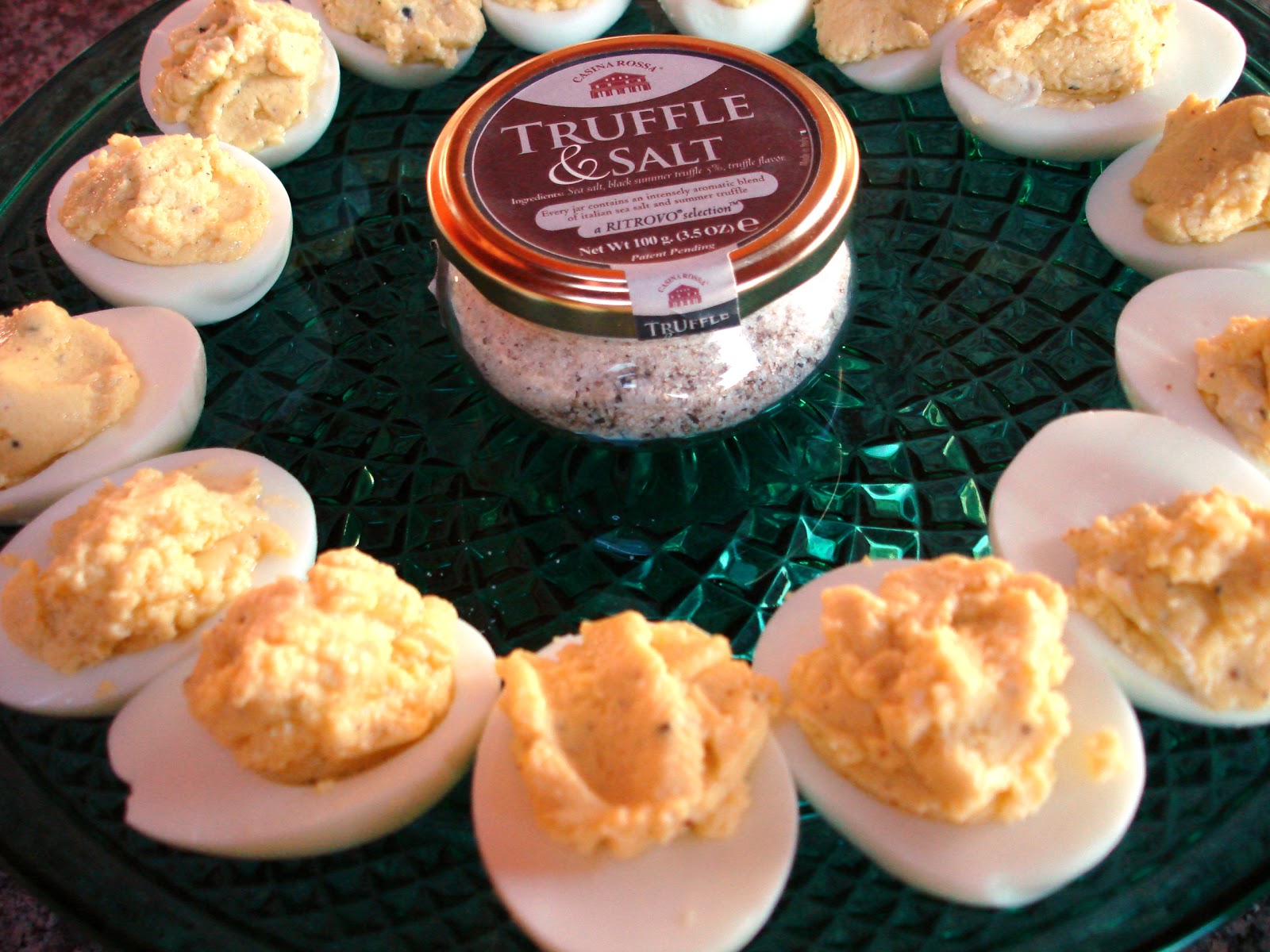 Truffled deviled eggs for National Deviled Egg Day