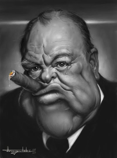 Winston Churchill Caricature