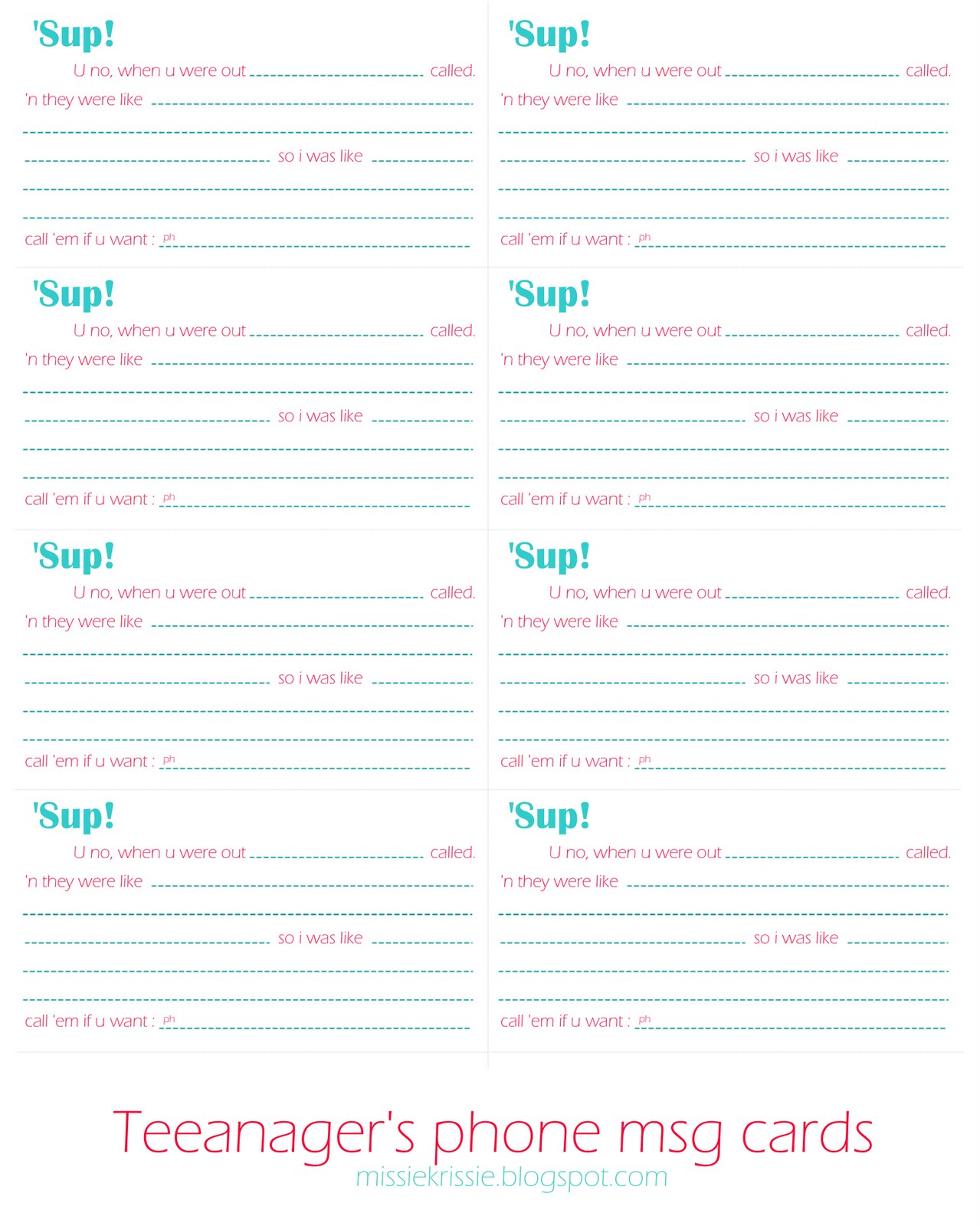 Phone Call Notes