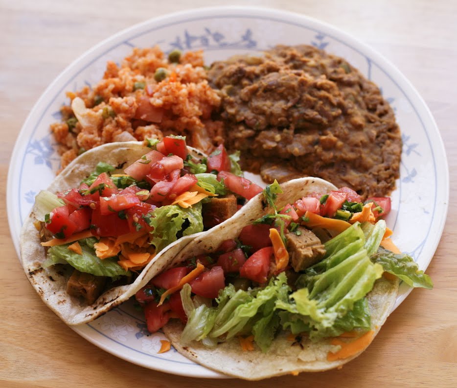go vegan meow! Soft Shell Seitan Tacos