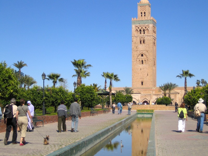 صور جميلة لمسجد الكتبية بمراكش المغربية Koutoubia+Mosque,+Marrakech,+Morocco