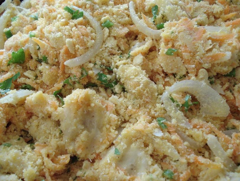 Na Batedeira: Farofa de banana com cenoura