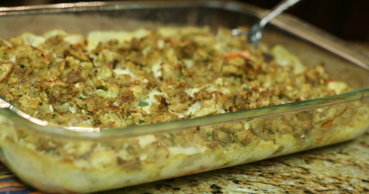 Let Me Plan Dinner! Chicken Stuffing Casserole, Sauteed Zucchini and