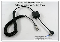 SC1017D: Leica DMR Power Cable for Tekkeon Universal Battery Pack