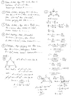 Rumahbelajarsps Kelas 10 Aturan Sinus Cosinus Luas Segitiga