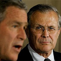 L-Bush R-Rumsfeld