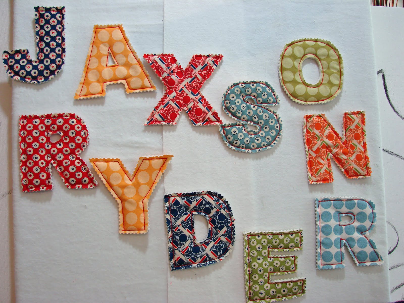 quilted letters