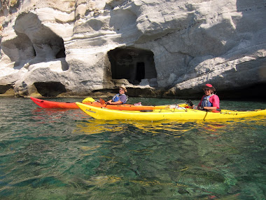 Marie & Darcy at the beginning of our Milos Island expedition