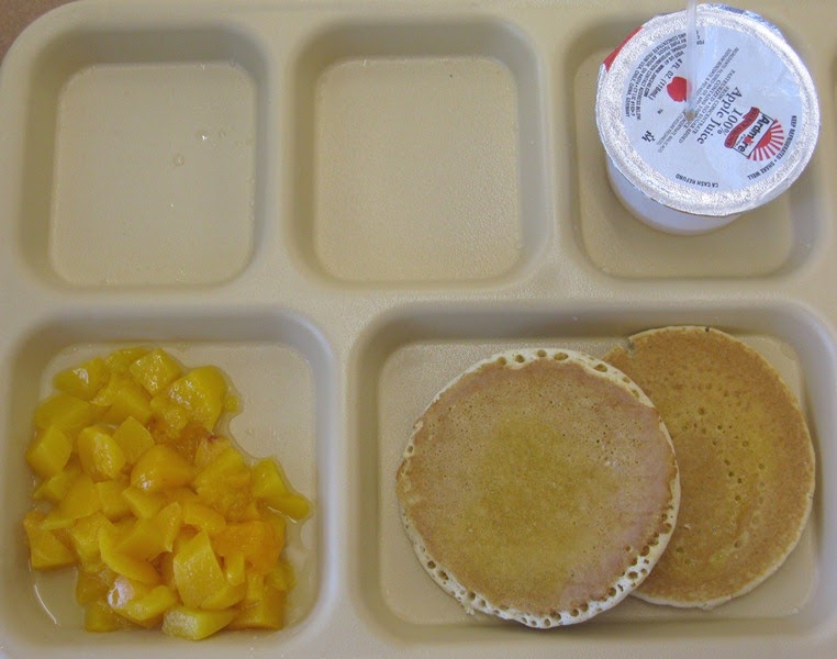 Better D.C. School Food What's for Breakfast Pancakes & Peaches