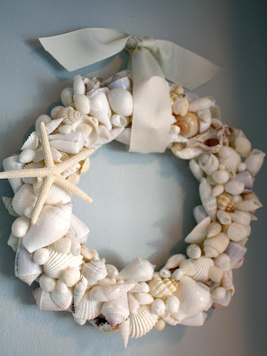 Deniz Kabuklarından Harika Bir Kapı Süsü Yapımı Shell+wreath+1