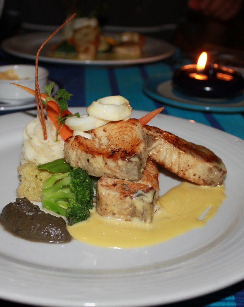 Grilled Spanish Mackerel with Fresh Mint Sauce