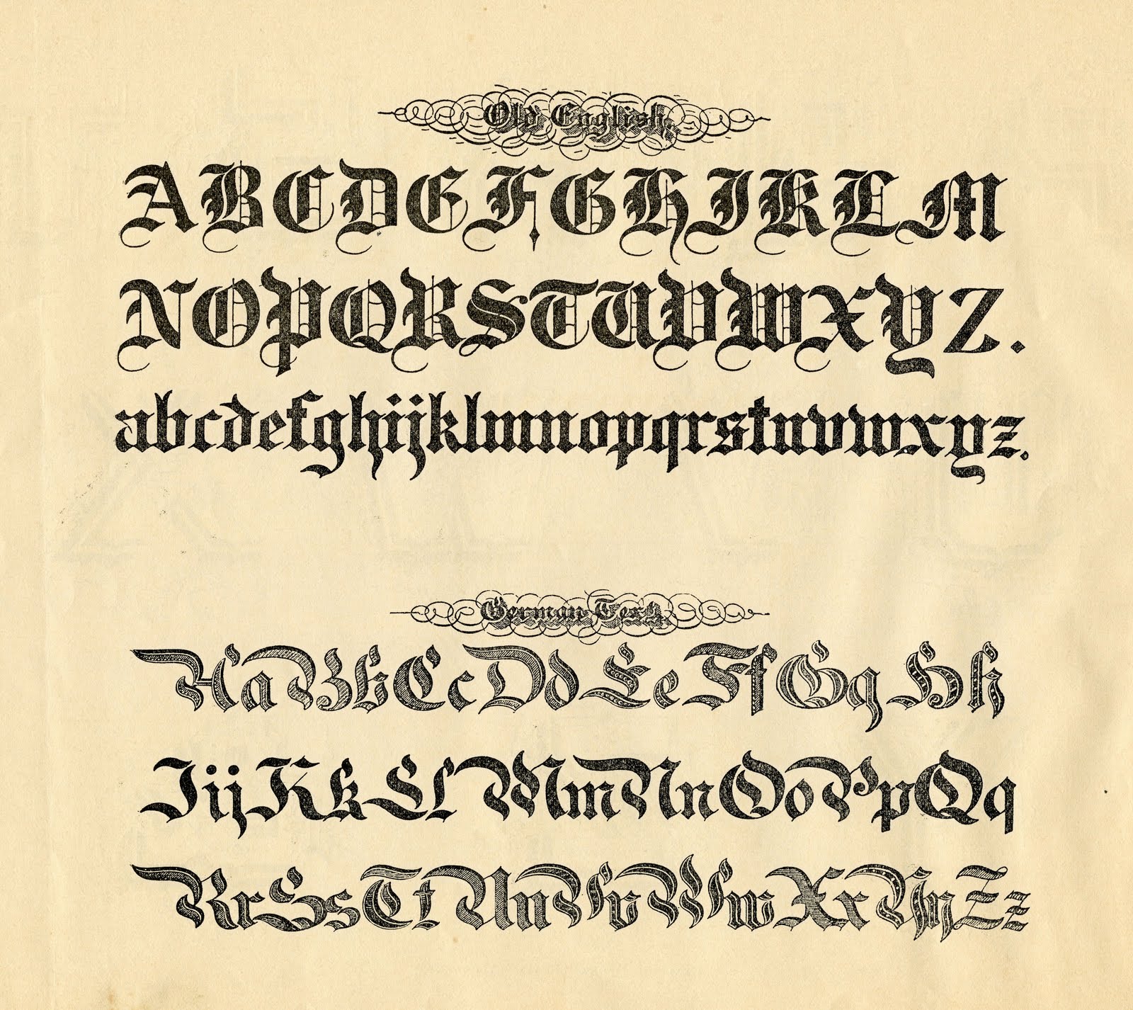Victorian Calligraphy Alphabet