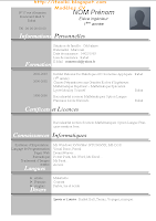 modele cv sapeur pompier professionnel à imprimer
