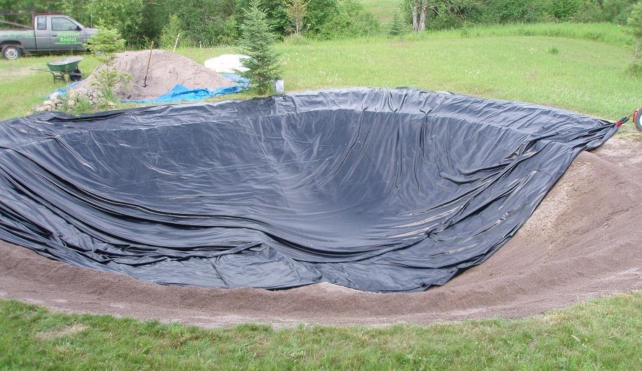 New Tarps World Video Pond liner Installation Using Billboard Tarps