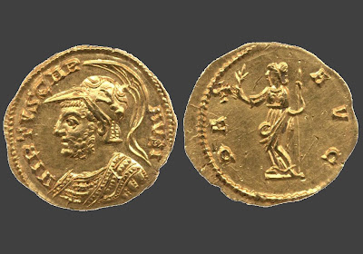 rare roman coin, emperor carausis
