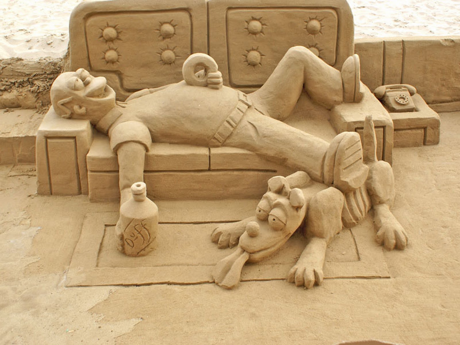 figuras en la arena  Homer+3