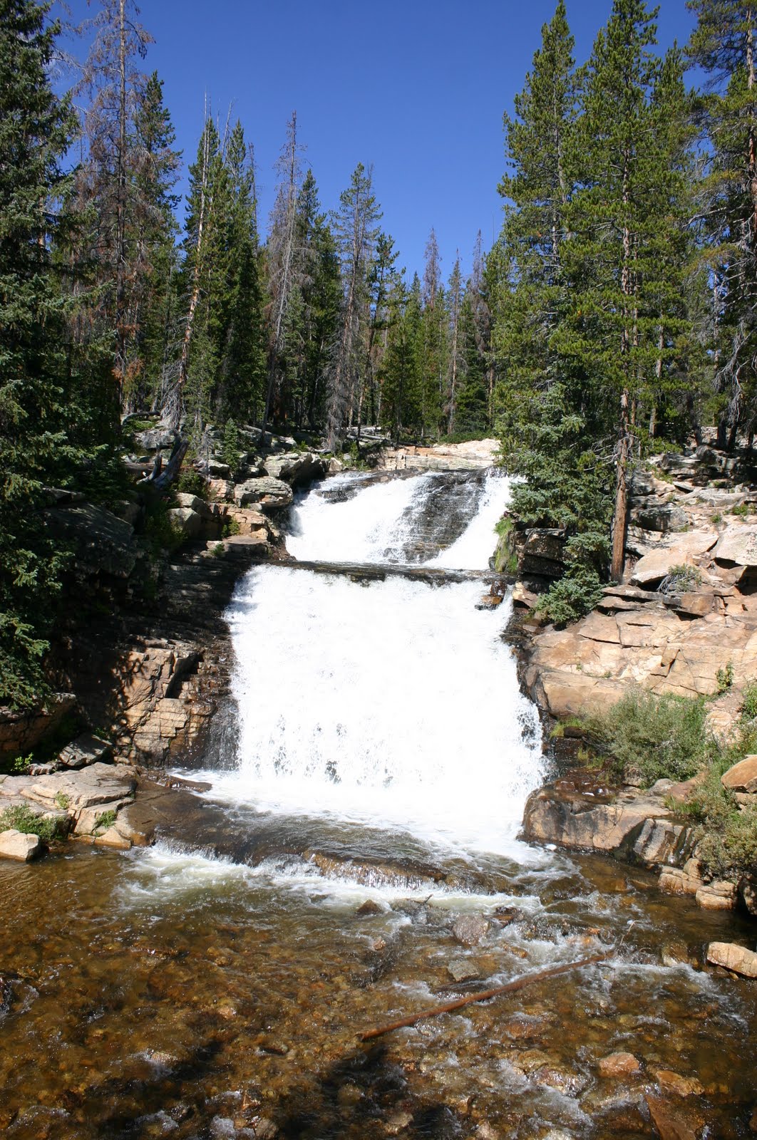 Waterfall Hiking Provo River Waterfall, Uinta Mountains