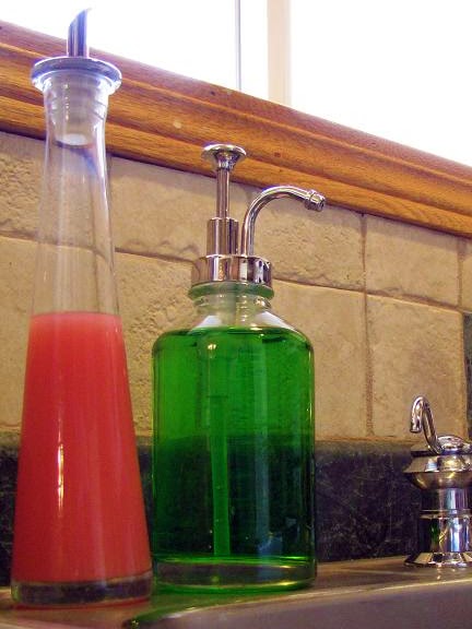 Reusable Glass Dish Soap Dispenser | Square Base