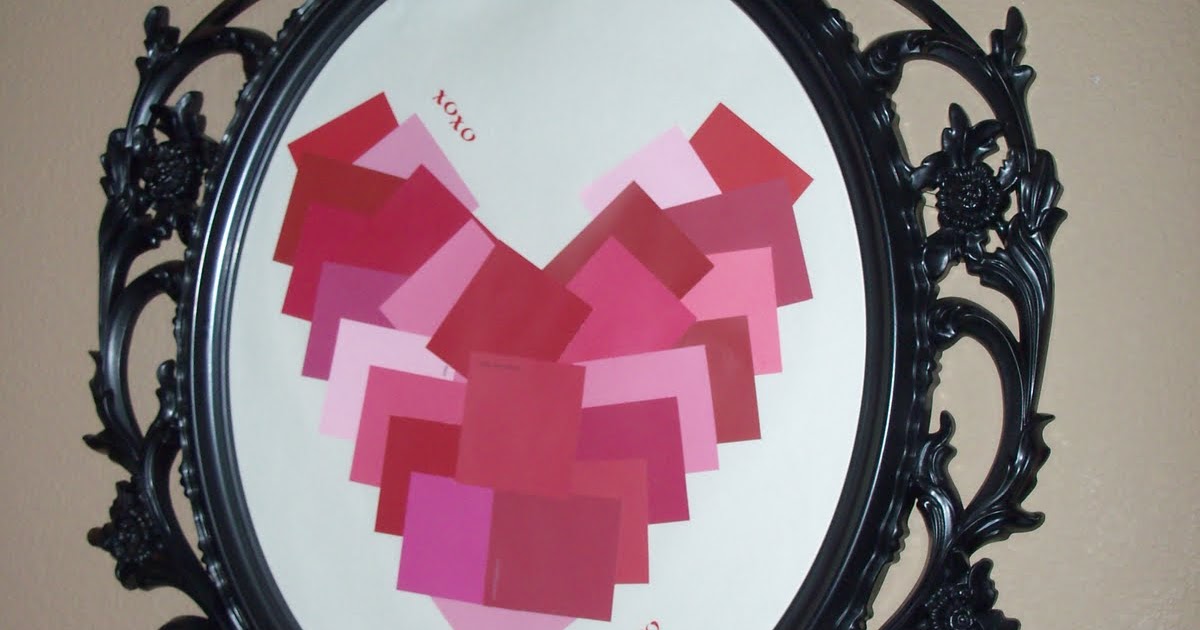 The Baeza Blog Paint Chip Heart for Valentine's Day