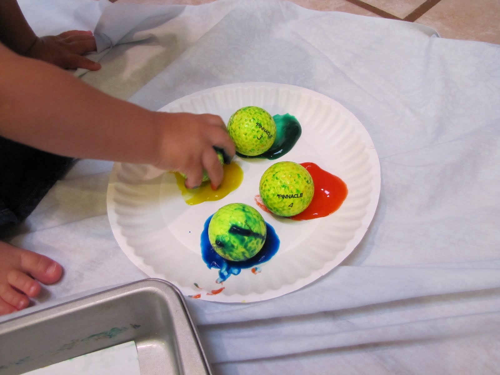 lil Mop Top Painting with Golf Balls