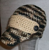 Brown & Black Hat w/visor