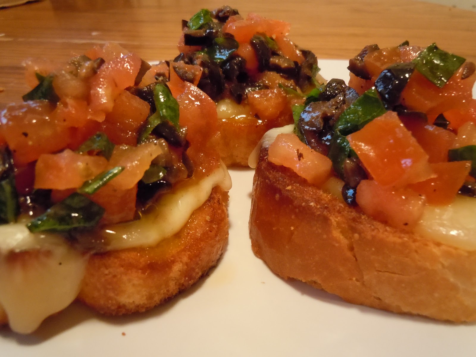 The Savvy Kitchen Tomato, Olive & Basil Crostini