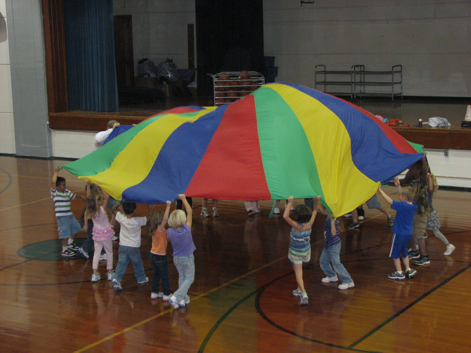 Mrs. Wells' Kindergarten Class Fun at P.E. Class with Mr. Loos