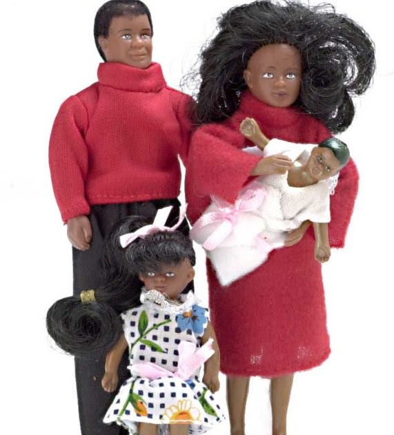 Mini Modern Modern Dollhouse Families