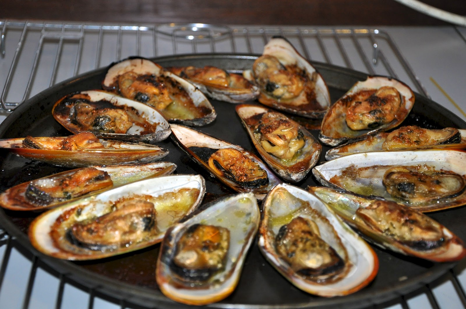 The Kitchen Journal Grilled mussels with garlic butter