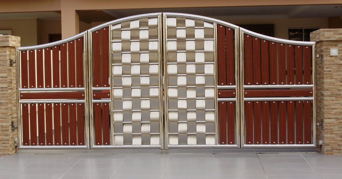 Peace Design & Renovation Stainless Steel Main Gate With Aluminium Wood
