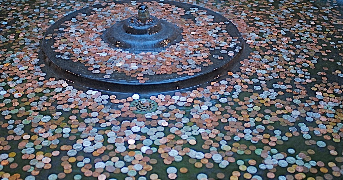 NYC ♥ NYC Coins in the Fountain at the Met's Greek and Roman Court