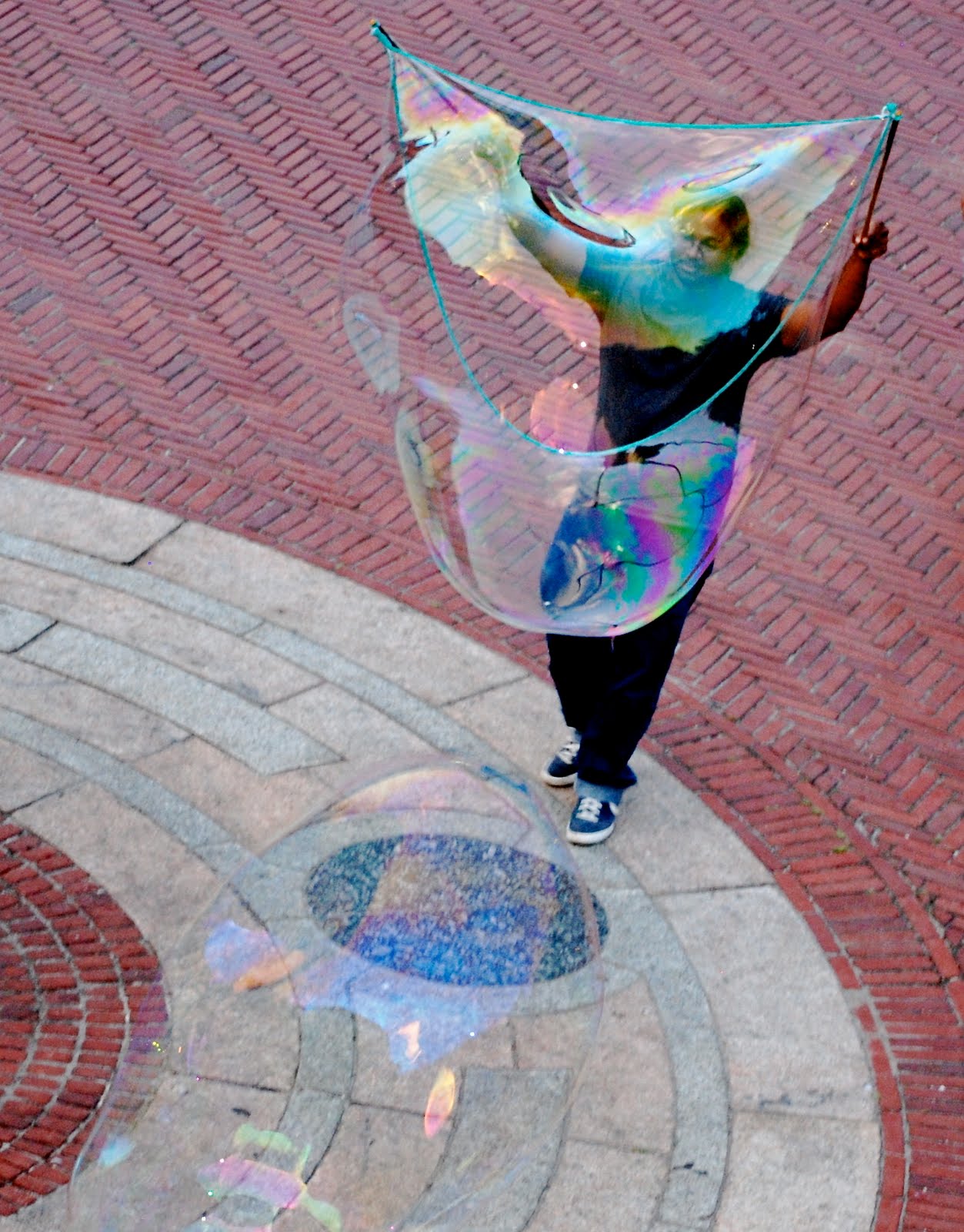NYC ♥ NYC Giant Bubbles at Central Park's Bethesda Fountain