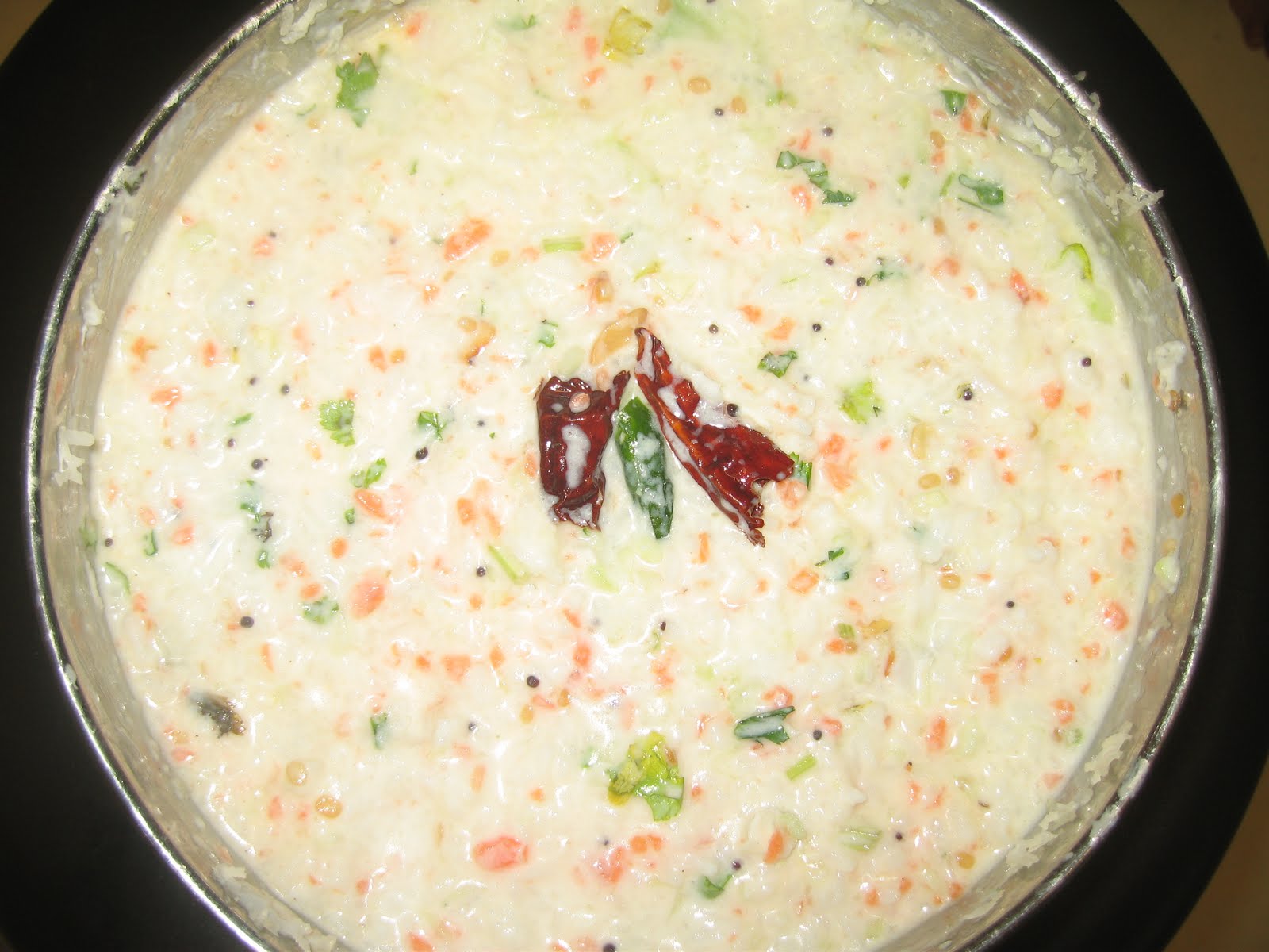 SUMADHURA TriColor Yogurt Rice / Daddhojanam with Colorful Vegetables