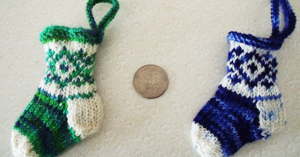 Loose Threads: Fair Isle Miniature Knit Christmas Stockings