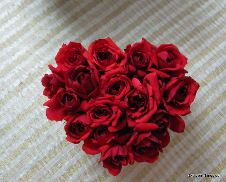 Liven Things Up.... DIY Heart Shaped Flower Arrangement