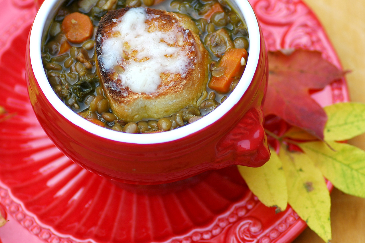 Savoring Time in the Kitchen Hearty Lentil Soup with Bacon and Asiago