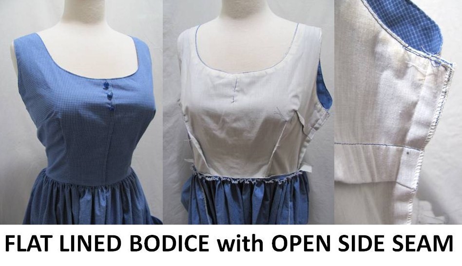 Pintucks SEWING VINTAGE 'S' Curve Darts & Flat Lining as Facing