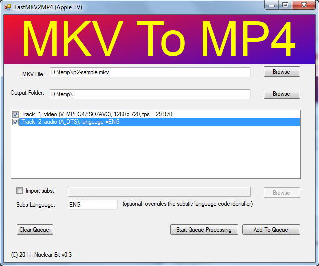 MKV2MP4 1.4.10