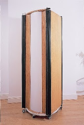 Modular room divider with screen closed