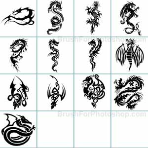 black - white all dragon tattoo