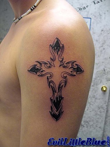 Cross Tattoos Tribal. Tribal Cross Tattoo Design