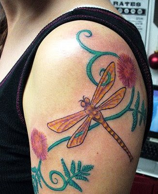 oriental dragon tattoo meaning. The dragonfly tattoos are adopted by both
