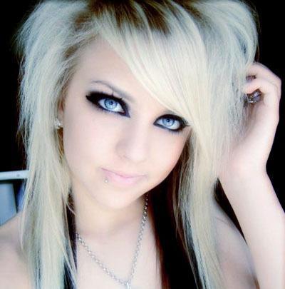emo hairstyles bangs. Latest Blonde Emo Hairstyle