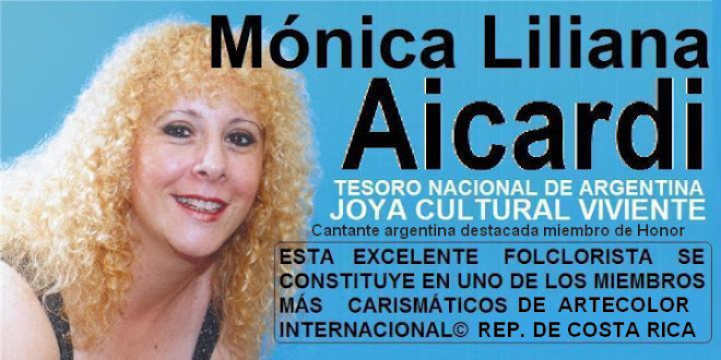 Mónica Aicardi artista destacada miembro de honor Costa Rica